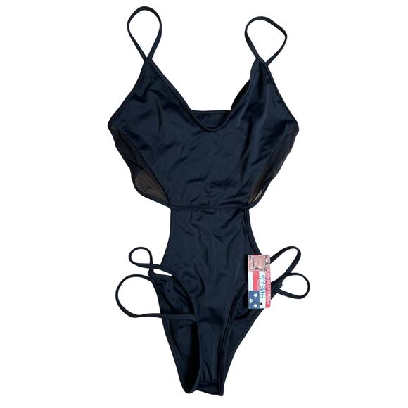 NWT Dippin Daisy’s One Piece Black Swimsuit Size Small - Picture 1 of 5